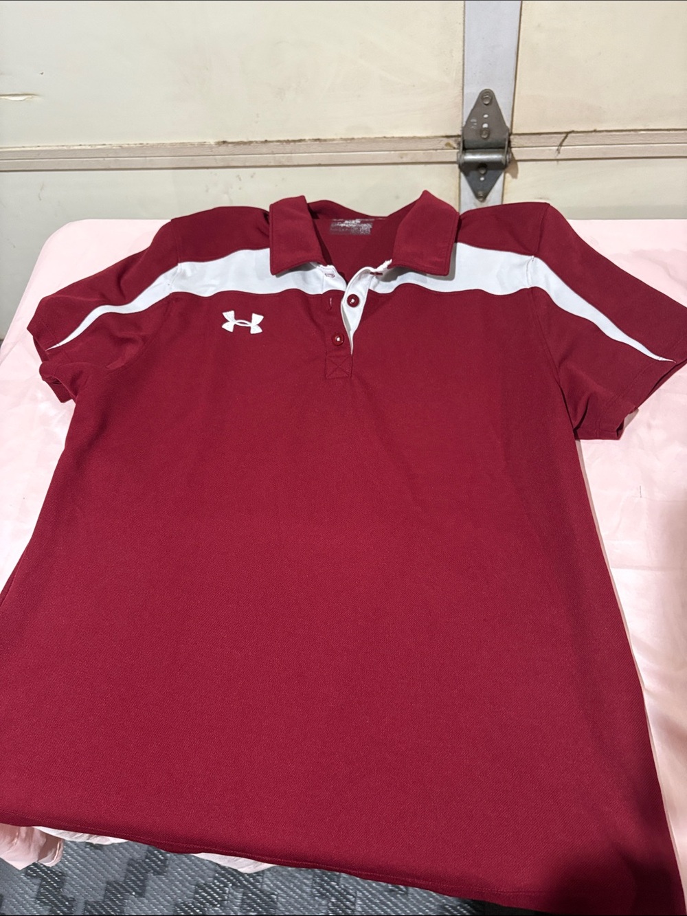 Under Armour Women’s Maroon Polo with White Panels